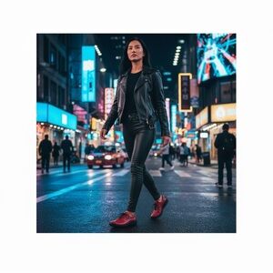 Jacques Cohen 𖦹 Hipster Chic Quilted Leather Sneakers 𖦹 Fire Engine Red 𖦹 8M 𖦹